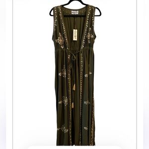 NWT Bali Queen Olive & Gold  Empress Kimono . Bali, Indonesia, Inspired Design